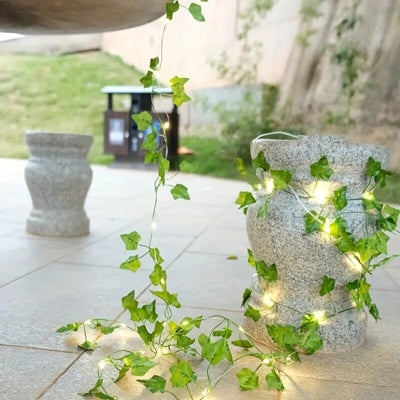 Hiedra Solar LED Decorativa en Cortina